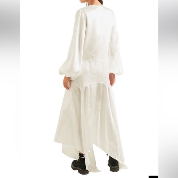 MARQUES' ALMEIDA embroidered silk maxi dress White flapper bridal $1300 NWT S - Picture 6 of 16